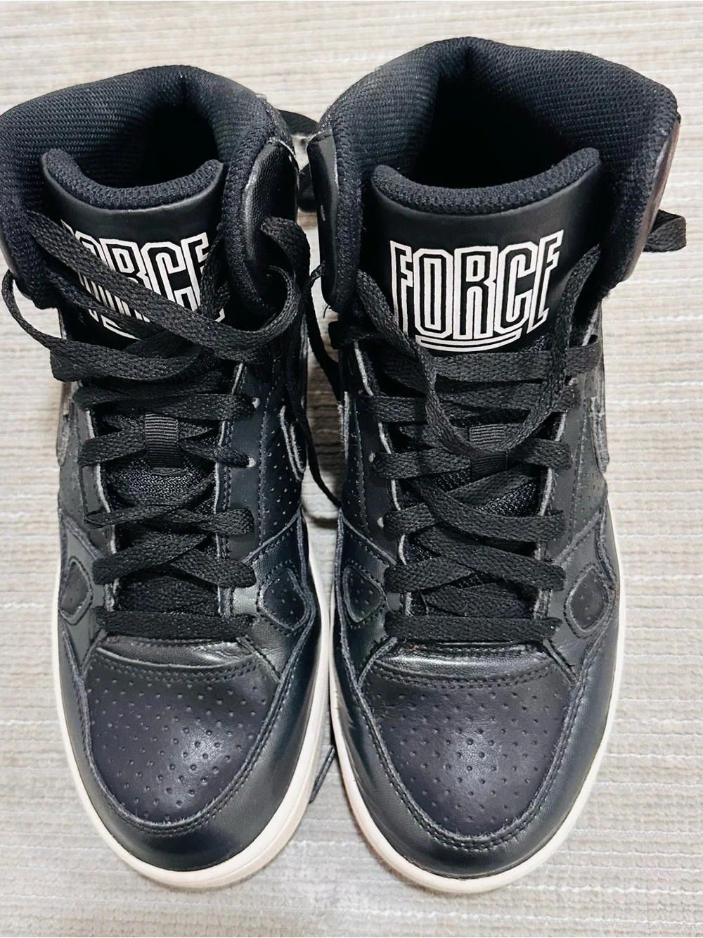 Nike WMNS Son of Force Mid Black White 616303-012 Women's Size 8 EUR 39 Rare